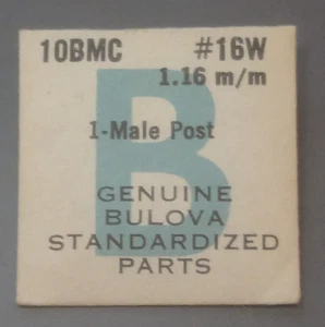 NOS NEW Genuine Bulova Male Post #16W Watch Part - Various Cal. - Picture 1 of 3