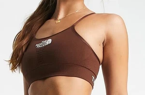 The North Face Seamless Performance Sports Bra Womens UK XS-S Brown Fitness Gym - Picture 1 of 13