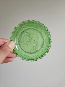 Vintage Pairpoint Tasse Teller Little Joe Otter Thornton Burgess Society grün  - Bild 1 von 5