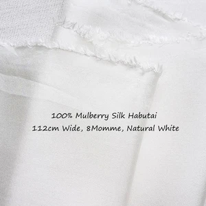 44'' Wide Ivory White Habotai Silk Material Linings Mulberry Silk Fabric Habutai - Picture 1 of 7