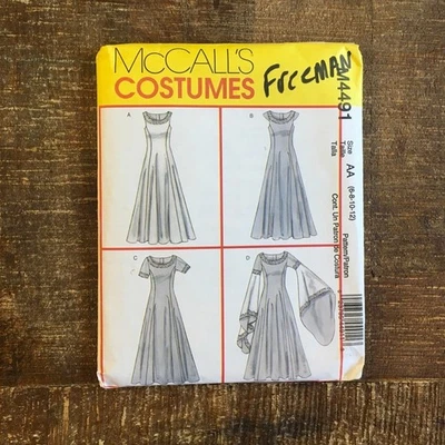 McCalls Sewing Pattern M4491 Arwen LOTR Renaissance Dress Lace Back 6-12 UNCUT - Image 1 of 3