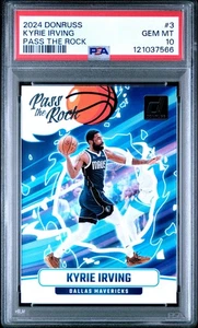 PSA 10 Kyrie Irving - 2024 Panini Donruss Pass the Rock #3 Mavericks - Foto 1 di 2