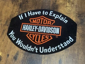 Vintage Boston Harley Davidson Buell 10” Patch - If I Have To Explain… - Picture 1 of 6