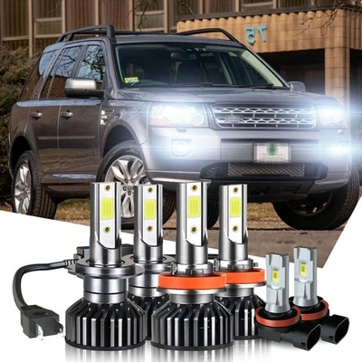 For Land Rover LR2 LR4 2010 2011 2012 2013 2014 2015 6X LED Headlight Fog Light - Image 1 of 4