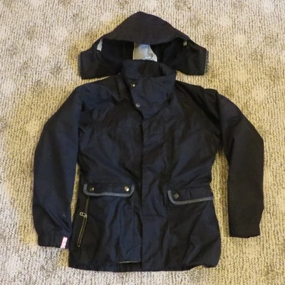 Chaqueta de snowboard BONFIRE para mujer pequeña negra con capucha - ligeramente usada Foto 1 de 4