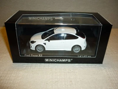 Minichamps 1/43 Ford Focus RS 2009 White Diecast Model Car Limited 1of1632 nuovo - Immagine 1 di 4