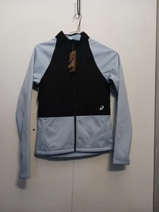 Asics Thermostorm Full Zip Jacket Womens XS Blue Black Running Athletic 2012C024 - Picture 1 of 5