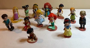 Disney Animators Mini Doll Figures - Lot of 13 - Ariel, Aladdin, Moana, More - Picture 1 of 2