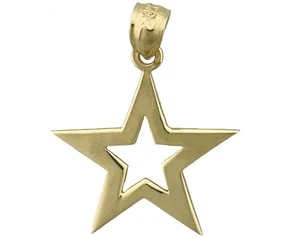 Colgante Estrella Celestial Recortada Oro 14K - Imagen 1 de 6