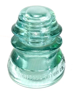 Vintage Glass Insulator Whitall Tatum USA Aqua Blue - Picture 1 of 4