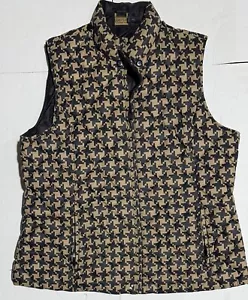 Pendleton Down Puffer Vest 2XL Tan Black Houndstooth - Picture 1 of 4