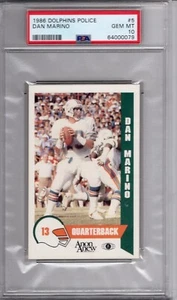 1986 Dolphins Police Dan Marino  PSA 10  Dolphins - Picture 1 of 2
