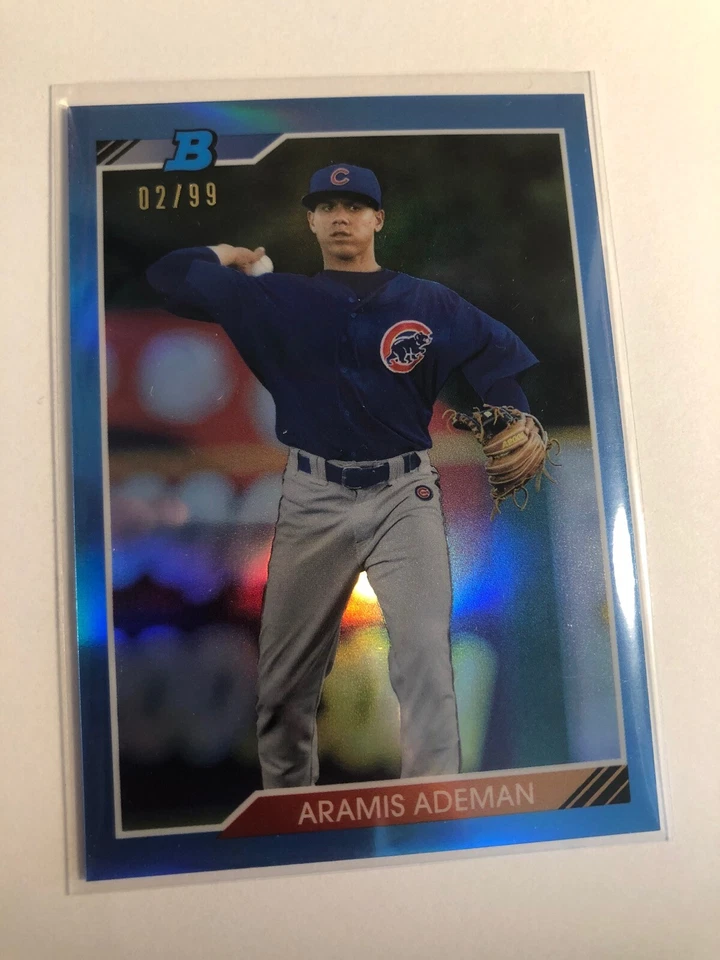 2020 Bowman Heritage Chrome Blue Refractor Aramis Ademan Cubs ADE /99 - Image 1 of 1