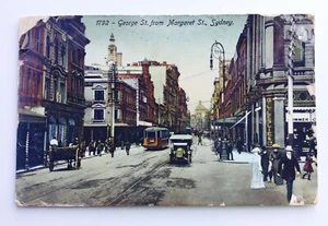 Antique Postcard George Street from Margaret Street Sydney 1914 - Picture 1 of 2