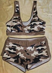 Costume da bagno donna grande mimetico due pezzi - Foto 1 di 5