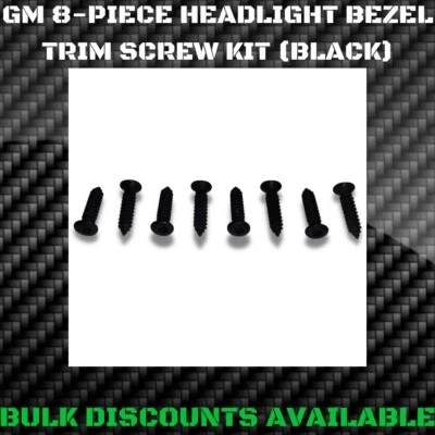 Monte Carlo SS LS 1970-1988 Cabeza Negra Bisel Luz Cubo Moldura Tornillos GM Foto 1 de 2