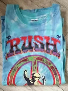 RUSH Vintage TOUR T Shirt UK/Europe/USA 2004 LARGE Rare ORIGINAL R30 Tie Dye - Picture 1 of 10