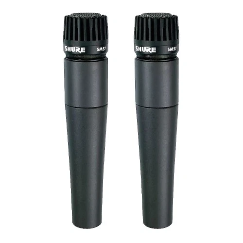 Shure SM57-LC Legendary Unidirectional Dynamic Pro Instrument Microphone PAIR - Image 1 of 1