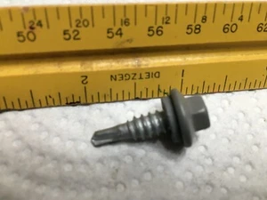 250 - Atlas 1/4"-14 x 7/8" HWI LAP/STITCH Self-Tapping Hex Screws in Slate Gray - Picture 1 of 5