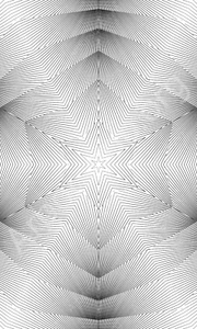 Star of the Modern David Black and White Abstract Geometric Modern Art Image - Picture 1 of 1