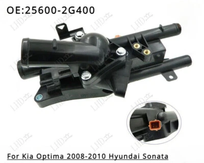 Carcasa termostato 1 pieza 25600-2G400 apta para Kia Optima 2008-2010 Hyundai Sonata* Foto 1 de 4