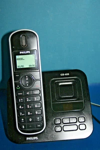 Philips CD655, Schnurlostelefon, mit Farbdisplay und Anrufbeantworter ,ungeprüft - Zdjęcie 1 z 8