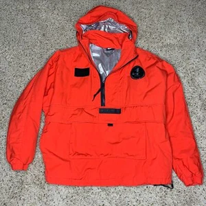 Nike Air Force One Sportswear Jacket Coat HABANERO RED Quarter Zip Size Small - Picture 1 of 15