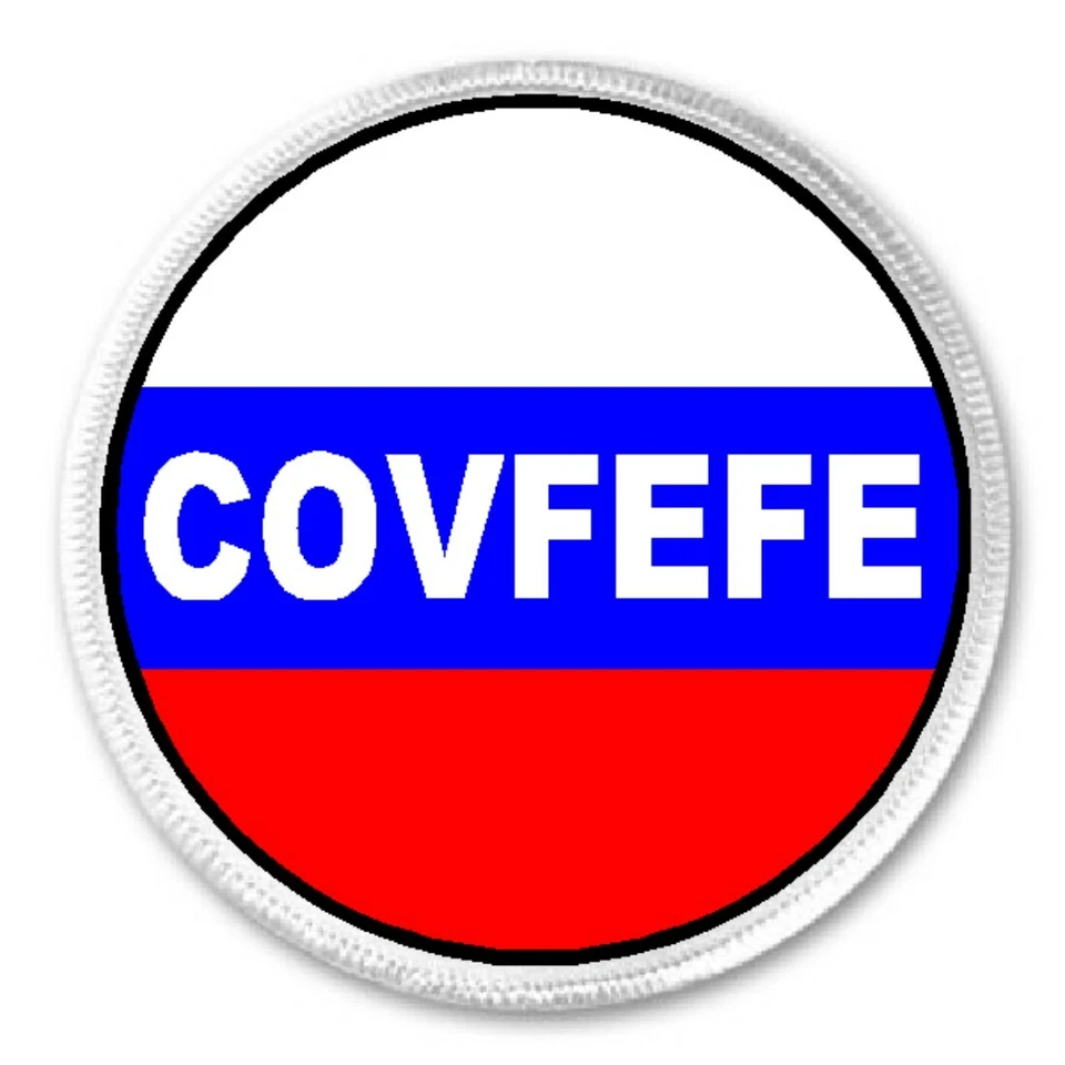 Covfefe Russian Flag - 3" Sew/Iron On Patch Donald Trump Drumpf Funny Humor - Image 1 of 1