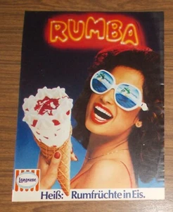 Seltene Werbung Langnese RUMBA - Heiß: Rumfrüchte in Eis 1977 - Bild 1 von 1
