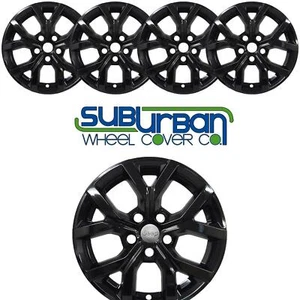 2021-2025 Jeep Grand Cherokee Limited 8922-GB 18" GLOSS BLACK Wheel Skins SET/4 - Photo 1 sur 10