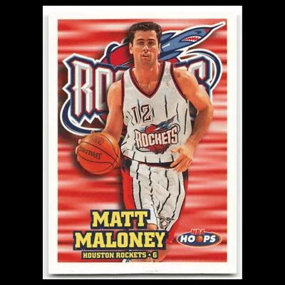 Matt Maloney #61 1997 Hoops Houston Rockets Basketball Card NBA NM - Image 1 of 3