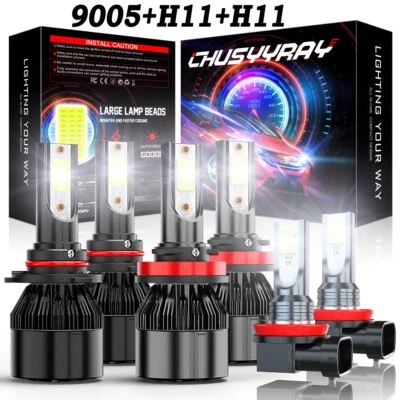 Para For Jeep Grand Cherokee 2014-2018 Faros LED + Bombillas de luces antiniebla - Image 1 of 4