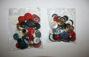 Nautical Colour Mix Vintage Buttons Inspiration Pack of 50 - Picture 1 of 3