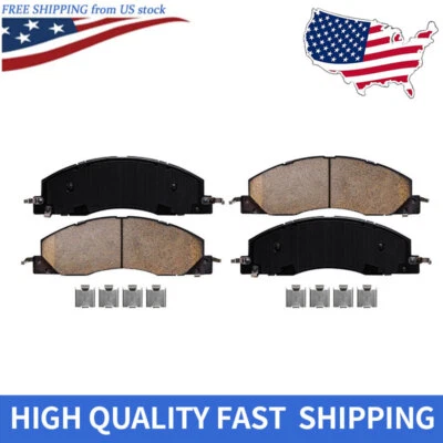 Front Ceramic Brake Pads w/Hardware for 2009 2010 2011 2012 - 2018 Ram2500 3500 - Image 1 of 4
