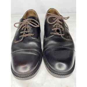J.Crew Mens Dress Shoes 8 1/2 Dark Brown Leather Lace Up Formal Casual Workwear - Picture 1 of 12