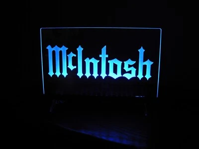 MCINTOSH ETCHED ACRYLIC LED SIGN - Image 1 of 4