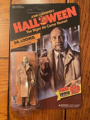 NEW John Carpenter's HALLOWEEN DR SAMUEL LOOMIS Action Figure Fright-Rags UP 🎃 Cover