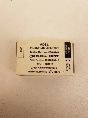 ADSL2+ Inline Filter Splitter ADSL PSTN D-Link C10245E Phone Line Modem CAT11 - Image 1 of 3
