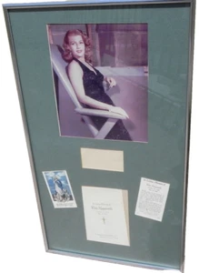 Rita Hayworth 1918-1987 original autograph framed with orig. funeral notices - Picture 1 of 18