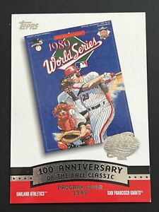 2004 Topps 100th Anniversary Of The Fall Classic 1989 Program Cover #FC1989