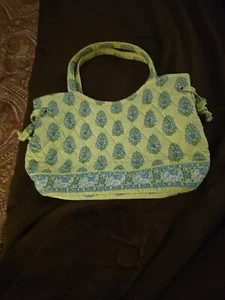 Vera Bradley Yellow & Blue Elephant & Paisley  Hand Bag - Picture 1 of 9