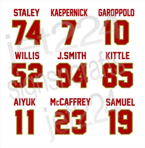 San Francisco 49ers STICKER DECAL 2010's decade stars - Picture 1 of 19