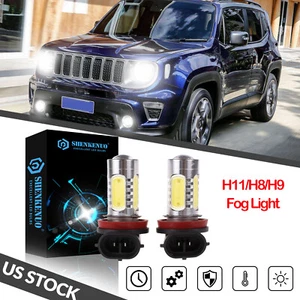 2X Faro LED 6000 K Bombillas antiniebla blanco para Jeep Renegade 2015-2018 H11 H8 - Imagen 1 de 9