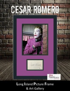 Cesar Romero The Joker Batman Signed Cut Signature Card Custom Photo Frame JSA - Picture 1 of 5