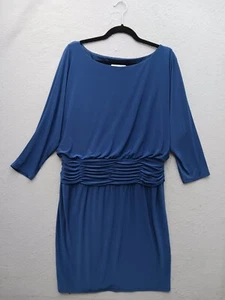 Kasper Blouson Kleid 1X royalblau geraffte Taille 3/4 Arm klassisch - Bild 1 von 10