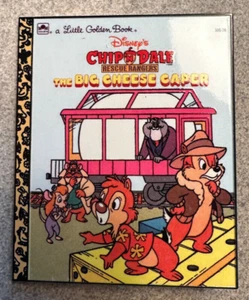 PIN CHIP & DALE BIG CHEESE CAPER 3" JUMBO FANTASY LITTLE GOLDEN BOOK GADGET - Picture 1 of 2