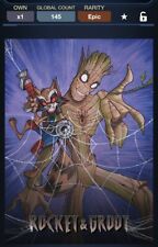 Topps Marvel Collect / Rocket and Groot / EPIC / Spider-Variants / White DIGITAL
