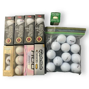 Golf Ball Mixed Lot 8 New Sleeves, 12 Used Balls + Gag Unputtaball, Mickey Mouse - Picture 1 of 7