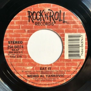 "Weird Al" Yankovic 45 Eat It 1984 Parody Pop Rock Novelty 7" Vinyl Record NM - Picture 1 of 4