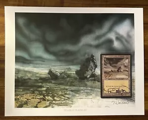 MTG✨Artist Signed PLAINS-Rocks ART PRINT & CARD✨Tempest NM/M 1997 T. Nielsen Art - Picture 1 of 14